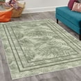 thumbnail image 2 of Palm Leaf Decorative Rug, Jungle Design Grunge Neutral Earth Tones of Leaves Exotic Themed Concept, Quality Carpet for Bedroom Dorm and Living Room, 6 Sizes, Pale Sage, by Ambesonne, 2 of 4