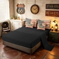 thumbnail image 5 of Manfei Retro Soldier Boots King Bedding, Distressed US Flag King Bed in a Bag, Red White Blue, Black Reversible 7pcs, 5 of 6