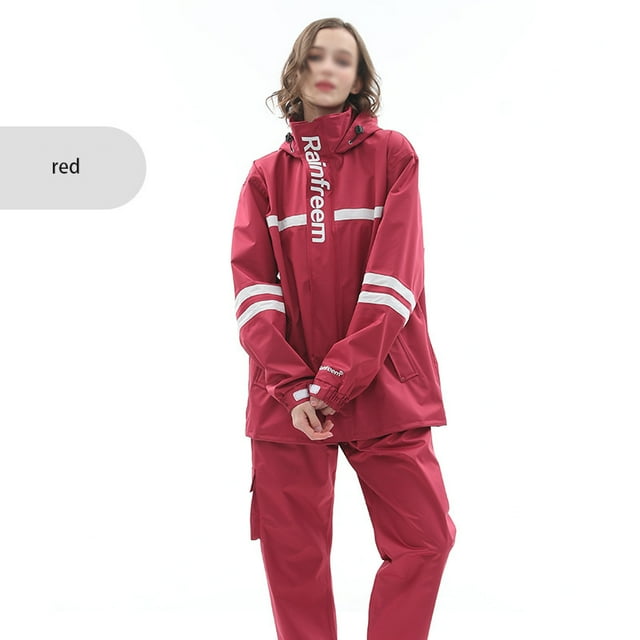 Imperméable Réfléchissant pour Adulte Pantalon de Pluie Costume Imperméable Moto Randonnée Pêche Protection Équipement