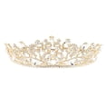 thumbnail image 1 of MasteelfCA Robe de Mariée en Alliage Style Baroque Couronne Tiara Brillante pour Mariée, 1 of 7