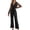 (Style 4)Silver, variant on EaskTriop Jumpsuits Womens Dressy High Waisted Jumpsuit Mesh Sleeve Glitter Wide Leg One Piece Outfit for Cocktail Party Holiday Night Out