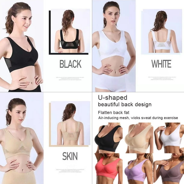 Womens Breathable Cool Air Bra Invisible Wireless Air Bra Womens Hollow  Mesh Bras Women Sports Yoga Bras : : Clothing, Shoes & Accessories
