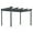 Grey, variant on Gymax 10 x 13ft Outdoor Aluminum Retractable Pergola Canopy Shelter Grape Trellis Gray