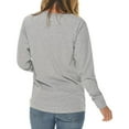 thumbnail image 4 of Big Size Brooklyn Spellout Graphic Long Sleeve Crewneck Tee - Heather Grey 2XL, 4 of 4
