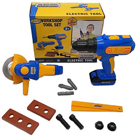 Toysery Kids Toy Power Tool Drill Set - Kids Power Construction Tool Electric