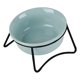 thumbnail image 1 of El gato elevado rueda el alimentador de cerámica del animal doméstico con el soporte del metal, el cuenco inclinado elevado de la comida y del agua, 1 of 5