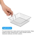thumbnail image 5 of Unique Bargains Panier à Frites Carré Mini Réutilisable Support Panier à Croustilles 5,91 Po Paniers Alimentaires en Acier Inoxydable Argent, 5 of 5