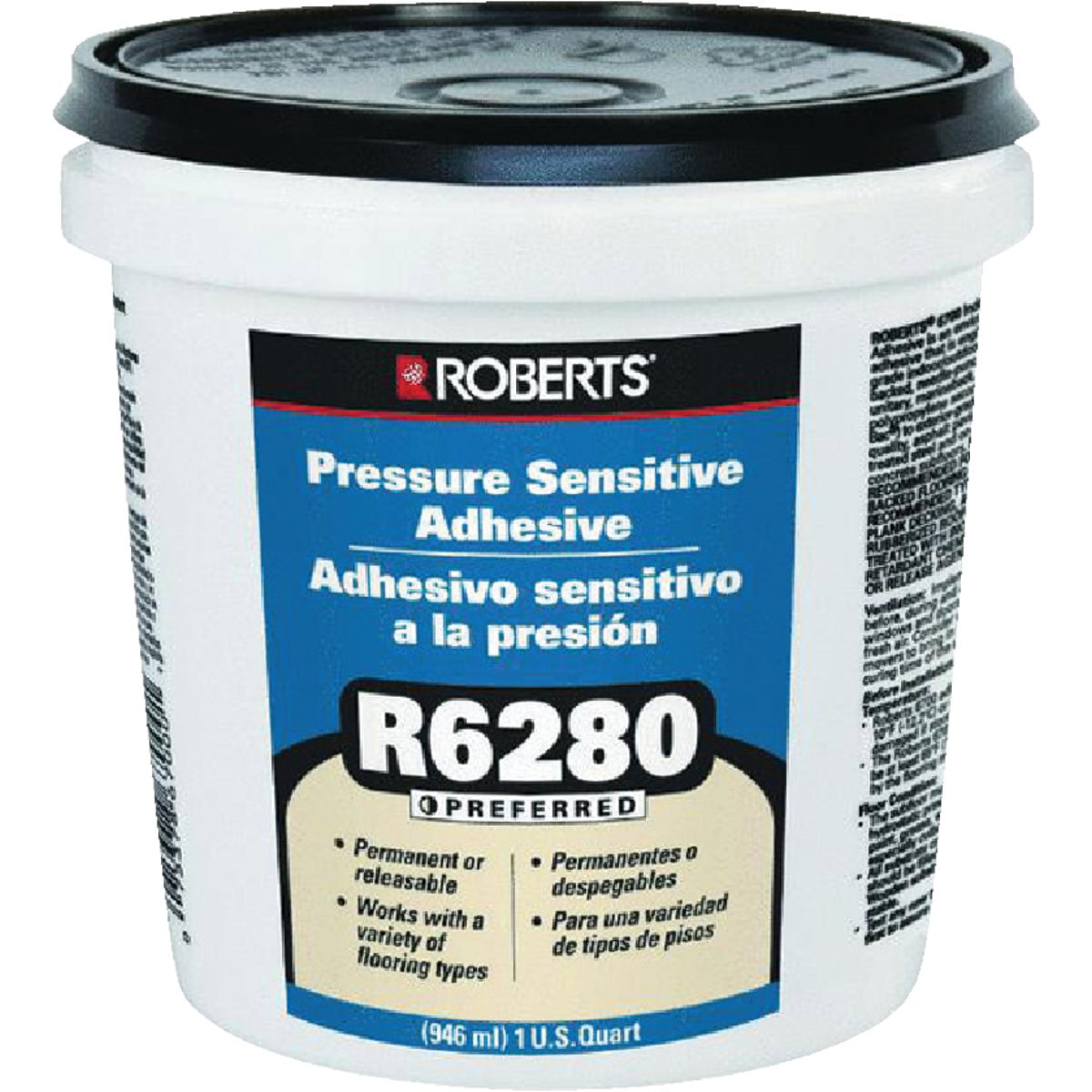 Qep Co Inc Roberts Pressure Sensitive Multi-Purpose Floor Adhesive,No R6280-0
