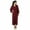 Maroon, variant on Bimba Women Long Solid Belt Robe Soft Modal Cotton Wrap Round Plain Bath Robe