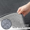 thumbnail image 2 of CHAKME Non Slip Memory Foam Bath Rug Set Ultra Absorbent Machine Washable Quick Dry Bathroom Floor Mat U Shape Toilet,2U Dark gray, 2 of 3