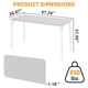 thumbnail image 2 of Yeshouse mesa plegable 4 pies, interior/exterior, patas de metal con cerradura, tapizado de cuero PU, resistente, ideal para picnic, fiestas, bodas y camping, 2 of 7