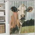 thumbnail image 6 of Orinice Cow Field Sky Bathroom Decor Set with Hooks, Colorful Luxurious Graphic Print Polyester Fabric Fashion Bath Curtain Decoration, Modern Chic Shower Curtain 60x72, 6 of 7