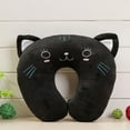 thumbnail image 2 of Matsuzay Almohadas en forma de U Sleep Experience Ultimate Comfort Anywhere Go Almohadas de aplicación amplia para viajes gato negro 26 * 30 cm Type3 NO3, 2 of 6