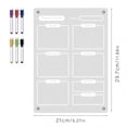 thumbnail image 4 of planning board, Planner 8.27x11.7in With 6 Color Clear Planner 6 Color Markers Planner With 6 Planner 8.27x11.7in Reusable Markers 4pcs Wall, 4 of 6