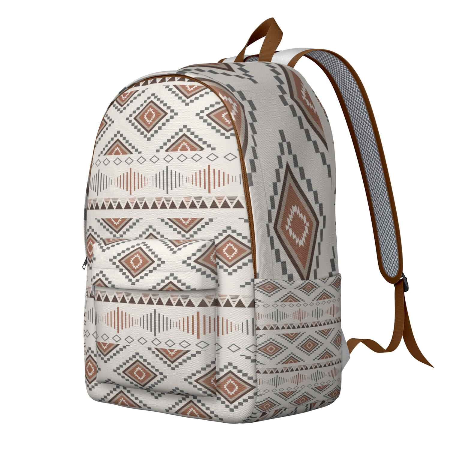 Boho Style Backpack for Teen Girls, Floral Water-Resistant Laptop Bag with Reinforced Straps and Travel-Friendly Design