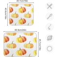 thumbnail image 3 of SKYSONIC Thanksgiving Dish Drying Mat for Kitchen Counter, Autumn Pumpkin Maple Leaves Ultra Absorbent Reversible Microfiber Dishes Drying Rack Pad Heat-resistant Mats 16x18in, 3 of 7