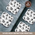 thumbnail image 6 of 3drose, Country Roosters in Black N White, Set of 4 Coasters - Soft, 6 of 7