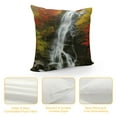 thumbnail image 4 of Shiartex Waterfall Red Leaf Green Forest Fashion Style Dirt-Resistant Throw Pillow Covers for Couch Sofa Bed Living Room Bedroom for Car Couch Bedroom Autumn Pillow Covers 1PC 18x18in, 4 of 5