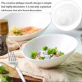 thumbnail image 2 of 1Pc Ceramic Bowl Ceramic Serving Bowl Creative Oblique Bowl Salad Bowl 8 Inches, 2 of 8