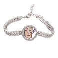 thumbnail image 1 of Sleep Face Sketch Shout Tennis Chain Anklet Bracelet Diamond Jewelry, 1 of 3