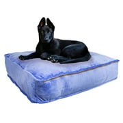 Bessie and Barnie Periwinkle Luxury Extra Plush Faux Fur Rectangle Pet/Dog Bed