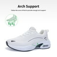 thumbnail image 2 of Womens Arch Support Walking Shoes|Tennis Running Shoes|Orthotic Cushioning Sneakers for Plantar Fasciitis Foot Heel Pain Relief CreamWhite Size 7.5, 2 of 6