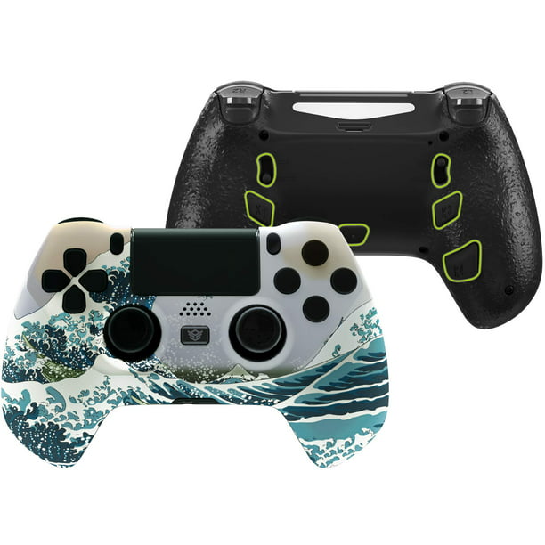 eXtremeRate The Great Wave Decade Tournament Controller (DTC) Upgrade Kit for PS4 Controller JDM-040/050/055, Upgrade Board & Ergonomic Shell & Back Buttons & Trigger Stops - Controller NOT Included Walmart.com