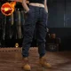 thumbnail image 3 of Pantalones cargo para hombre, para exteriores, negros, para hombre, para senderismo, multibolsillos, ajustados, holgados, de diseño, de moda, largos, vintage, 3 of 5