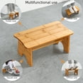 thumbnail image 4 of Wholesale Solid Wood Non-Slip Footstool: Multi-Purpose Robust Stool for Office & Bathroom Use, Durable Unfolded Construction, Natural Aesthetic, Export-Quality Toilet/Bathroom/Office Foot Rest (Tea, 4 of 5
