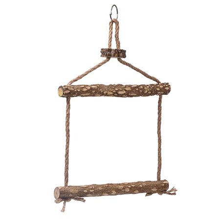 Natural Wooden Parrot Cockatiel Cage Chewing Training Hanging Toy