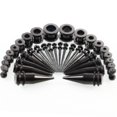 thumbnail image 1 of Kit de 36 piezas de acero inoxidable para estirar las orejas, tapones para los oídos con rosca, piercings para el cuerpo, 1 of 4