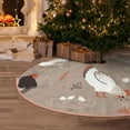 thumbnail image 5 of Sikiie Chicken Nativity Christmas Tree Skirt, Jesus Christian Winter Holiday Tree Mat Decoration(30-48IN)48", 5 of 6