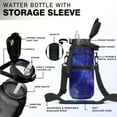 thumbnail image 2 of Geometric Star Sky Bule 64 Oz Half Gallon Water Bottle with Sleeve - BPA Free Leakproof Sport Large Plastic Water Bottle with Straw&Time Marker&Insulated Neoprene Holder Carrier Bag Gift, 2 of 5
