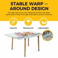 thumbnail image 4 of Happy Easter Table Cloths for 4 Foot Rectangle Tables, Watercolor Gnomes Rabbits Eggs Love Green Plaid Patio Waterproof Elastic Fitted Tablecloths, Washable Rectangular Table Cover for Camping, 4 of 8