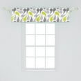thumbnail image 2 of Ambesonne Geometric Window Valance, Abstract Paisley, 42" x 12", Yellow Green Grey White, 2 of 3