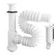 thumbnail image 1 of Céspol flexible Fleximatic para lavabo u ovalin con bote chico 55 cm anti-olores, 1 of 4
