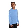 thumbnail image 4 of SPORT-TEK Boys' Long Sleeve PosiCharge Competitor Tee, Carolina Blue, Small, 4 of 5