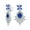 Blue, variant on Bling Jewelry Womens Vintage Art Deco Clip-On Earrings with Simulated Gemstone CZ Chandelier Design