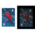 thumbnail image 2 of Spiderman 'Swing into Action' Glow in the Dark 100% Microfiber 62"x90" Blanket, Blue, 2 of 7