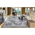thumbnail image 4 of Concord Global Trading Concord Global Jefferson Collection Vintage Area Rug Grey/Ivory 5'3"x7'3" 5' x 8' Dining Room, 4 of 4
