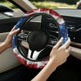 thumbnail image 5 of Yuyamidu American Flag Steering Wheel Cover Anti-Slip Car Steering Wheel Covers Winter Warm Steering Wheel Protector Flannel Auto Accessories for Car Sedan, 5 of 7