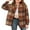 F-orange-38, variant on KISSMODA Plaid Button Down Western Long Sleeve Casual Collared Blouse Girls' 3-14Y