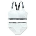 thumbnail image 3 of Uccdo Girls Matching Underwear Sets Training Bra Panties Wireless Crop Cami Sports Bra Hipster Set, 4-Pack, 8-16T, 3 of 8