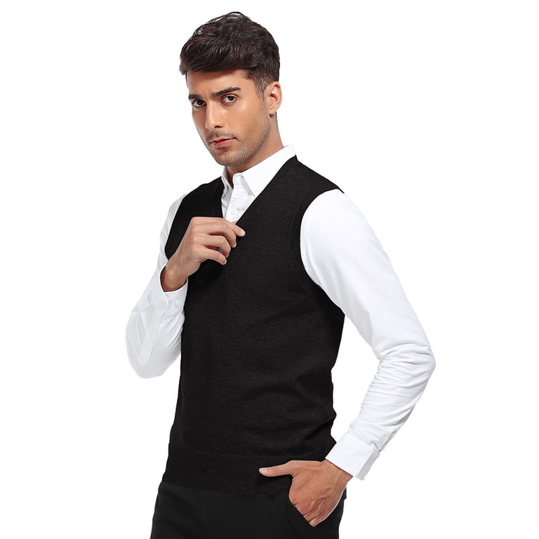 Haomeili Men's Sleeveless V-Neck Pullover Sweater Vest photo 2