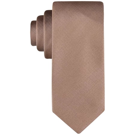 Calvin Klein Men's Solid Tie Brown Taupe Necktie