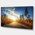 thumbnail image 2 of Route en Forêt d'Automne Panorama - Impression sur Toile, 2 of 4