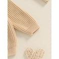 thumbnail image 6 of GXFC Little Girls Sister Matching Sweaters 0 3M 6M 9M 12M 18M Toddler Baby Long Sleeve Knitted Pullovers Letter Floral Embroidery Crew Neck Sweatshirt Cozy Comfy Warm Clothes for Spring Fall, 6 of 6