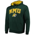 thumbnail image 2 of Men's Colosseum Green Northern Michigan Wildcats Arch & Logo 3.0 Pullover Hoodie, 2 of 3