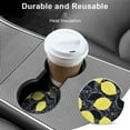 thumbnail image 5 of Car Coasters 2 Pack Stone Cup Holder Lemons Black Absorbent Drink Car Coaster Ceramic Set Small Cup Coasters, 5 of 6