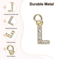 thumbnail image 2 of Uxcell 8 Pack 0.1" Encanto de letra L de strass completo para pulseras/diademas DIY Dorado, 2 of 6